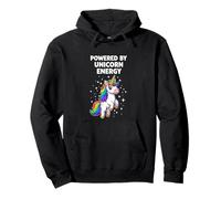 Alimentato da Unicorn Energy Magical Creature Fantasy Felpa con Cappuccio