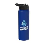 Alimentato da Water Dynamic Aqua Drop Art Stainless Steel Insulated Water Bottle