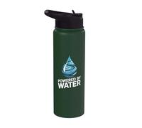 Alimentato da Water Dynamic Aqua Drop Art Stainless Steel Insulated Water Bottle