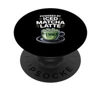 Alimentato dagli appassionati di latte matcha ghiacciato PopSockets PopGrip Adesivo