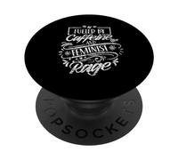 Alimentato dalla caffeina e dalla rabbia femminista Femminismo dei diritti delle donne PopSockets PopGrip Adesivo