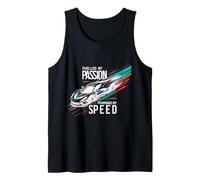 Alimentato dalla Passione Alimentato da Speed Race Car Racing Driver Canotta