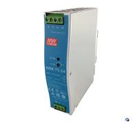 ALIMENTATORE 24VDC 3,2A 75 Watt MEAN WELL NDR-75-24 Industriale Guida DIN