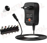 ALIMENTATORE 30W DC 3V 4.5V 5V 6V 7.5V 9V 12V UNIVERSALE TRASFORMATORE SPINOTTI