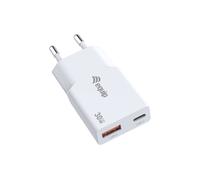 ALIMENTATORE 30W GAN 2 PORTE SLIM W 1USB C+1USB A QC+PD3.0