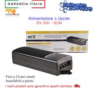Alimentatore 4 Uscite 12V 5Ah - 60W
