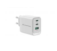 Conceptronic Caricabatterie ALTHEA21W65 65W GaN 3 porte (2x USB-C, 1x USB-A) QC3.0+PD3.0 Bianco