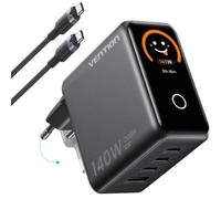Alimentatore a Muro Vention TZ-FCOH0-EU GaN 140W 3xUSB-C + USB-A con Schermo LED