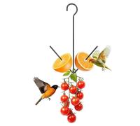 Alimentatore a orioli, dispenser per frutta da giardino con mangiatoia per uccelli in metallo - per cortili, patii, davanzali, balconi, logge e