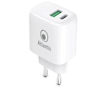 ALIMENTATORE ATLANTIS UNIVERSALE per SMARTPHONE E TABLET P008-PD20GN-2U AC 20W o