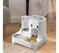 Alimentatore Automatico per Animali Domestici 2 in 1 Dispensatore di Cibo E