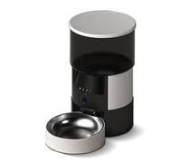 Alimentatore automatico per animali domestici, confezione da 2, alimentatore automatico per alimenti secchi, secchio per la conservazione degli alimenti, registrabile, interattivo, programmabile