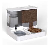 Alimentatore automatico per gatti 2 in 1, distributore automatico di cibo e acqua, alimentatore per animali domestici per gatti e cani di piccola taglia, stazione di alimentazione per animali