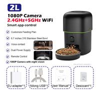 Alimentatore Automatico per Gatti Fotocamera Pet Smart Cat Food Kibble Dispenser