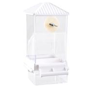 Alimentatore automatico per uccelli per gabbia | Dispenser di contenitori per alimenti per gabbia: alimentatori per pappagalli fuori dai pappagalli a prova di fuoriuscite, distributore di cibo grande