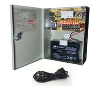 BOX DI ALIMENTAZIONE 12V 9 USCITE 15 A IN METALLO INCLUSA BATTERIA 12 VOLT 7 A