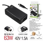 Alimentatore Caricabatteria Caricator Hoverboard Smart Balance Monopattino 42V