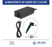 Alimentatore caricabatteria per IBM LENOVO 20V 3,25A 65W 4,0 X 1,7 MM.