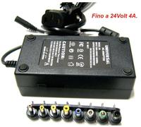 ALIMENTATORE CARICABATTERIA UNIVERSALE NOTEBOOK 100W da 15V a 24V. regolabile