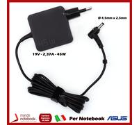 Alimentatore Caricabatterie ORIGINALE ASUS 45W 19V 2,37A 4,5x2,5mm X1704ZA
