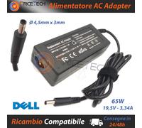 Alimentatore Caricabatterie per DELL 65W 19,5V 3,34A 4,5mm X 3mm