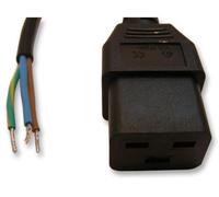 Alimentatore Cavo di Alimentazione,IEC C19 A Senza Terminali,250V AC 16A 3M Nero