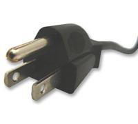 Alimentatore Cavo di Alimentazione,Spina US A Senza Terminali,125V AC 10A 2m