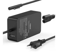Alimentatore Cavo di ricarica Surface Pro 44 W, 15 V, 2,58 A, Caricatore adattatore per Microsoft Surface Pro 7/6/5/4/3 Surface Laptop 1/2/3, Surface Book/Surface Go, con porta USB da 5 V 1 A