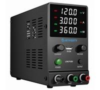 Alimentatore CC variabile, 0~120V 0~3A Alimentatore da banco regolabile con manopola codificatore, controllo uscita, display LED a 4 cifre ad alta precisione, porta USB 5V/2A, Jesverty SPS-12003H