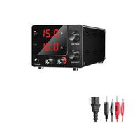 Alimentatore CC variabile, 30 V 10 A 60 V 5 A regolabile fonte di alimentazione da banco da laboratorio alimentatore stabilizzato regolatore di tensione 4 gruppi Alta stabilità(Basic 15V 10A)