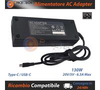 Alimentatore Compatibile 130W 20V/5V - 6.5A Max - Type-C USB-C - AC ADAPTER