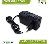 Alimentatore compatibile con Amazon Echo Show Gen 1 22W 1.4A 15V