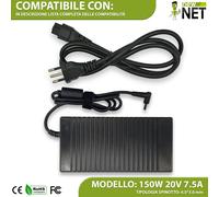 Alimentatore compatibile con ASUS 0A001-00081900 150W 20V 7,5A