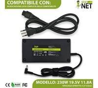 Alimentatore compatibile con HP OMEN 16-b1065nr 16-b1085nr 19.5V 11.8A 230W