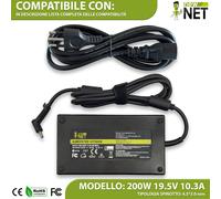 Alimentatore compatibile con HP Omen 17-W253DX 17-W262CL 19.5V 10.3A 200W