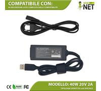 Alimentatore compatibile con Lenovo 36200567 36200572 36200573 20V 2A 40W