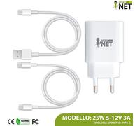Alimentatore compatibile con Samsung Galaxy S22+ 5G Z Flip4 Z Fold4 12V 3A 25W