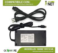 Alimentatore compatibile con Toshiba Qosmio X500-Q900S X500-Q930X 19V 9,5A 180W