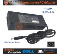 Alimentatore Compatibile DELL 130W (4,5mm x 3mm) 16 DC16250, 15 DC15255 DC15250