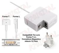 ALIMENTATORE COMPATIBILE PER APPLE MACBOOK MAGSAFE1 60W 16.5V 3.65A MAGSAFE 1PRO