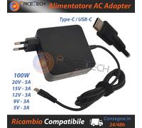 Alimentatore COMPATIBILE Universale Max 100W Type-C 5V 9V 12V 15V 20V