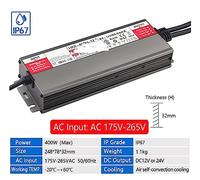 Alimentatore da Banco, Alimentatore LED Impermeabile, Trasformatori For Illuminazione Antipioggia, Trasformatore Interruttore Da 600 W CA 175-265 A CC 12 V 24 V, Driver LED Adattatore(HRX-400W,24V)