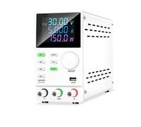 Alimentatore da Banco Funzione di memoria programmabile laboratorio regolabile DC Alimentazione Stabilizzatore del regolatore tensione stabilizzato(60V 5A White)