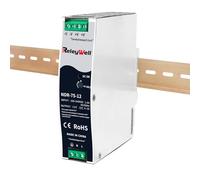 Alimentatore da guida DIN 12V, 75W, 6.3A; trasformatore da 230v a 12v led, guida DIN, alimentatore 12 volt, trasformatore a campana, ReleyWell, NDR-75-12