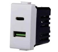 ALIMENTATORE DA INCASSO USB/USB-C 'SOLAR' 3.1A