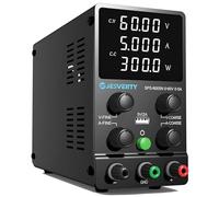 Alimentatore da laboratorio (0-60V, 0-5A) alimentatore DC regolabile, display LED a 4 cifre, con porta di ricarica USB, alimentatore switching, regolazioni grossolane e fini Jesverty SPS-6005N