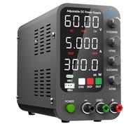 Alimentatore da laboratorio (0-60V, 0-5A) DC regolabile con modalità di ricarica intelligente, ricarica rapida USB e Type-C da 20W, manopola encoder, interruttore di uscita Jesverty SPS-6005C