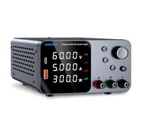 Alimentatore da laboratorio, alimentatore CC regolabile con interfaccia USB-A/Type-c, impostazione encoder per laboratorio e manutenzione elettronica (0-60 V 0-5 A)