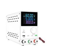 Alimentatore Da Laboratorio CC Variabile, Regolatore Di Tensione Regolabile Da 12 V, 30 V, 60 V, 120 V, Interruttore Da Banco Alta stabilità(LCD 60V 5A White)