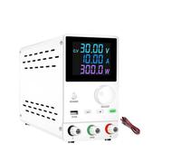 Alimentatore Da Laboratorio CC Variabile, Regolatore Di Tensione Regolabile Da 12 V, 30 V, 60 V, 120 V, Interruttore Da Banco Alta stabilità(LCD 30V 10A White)